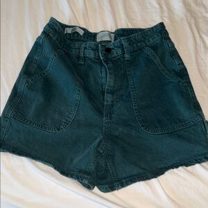 Universal Thread Teal High-Rise Denim Shorts